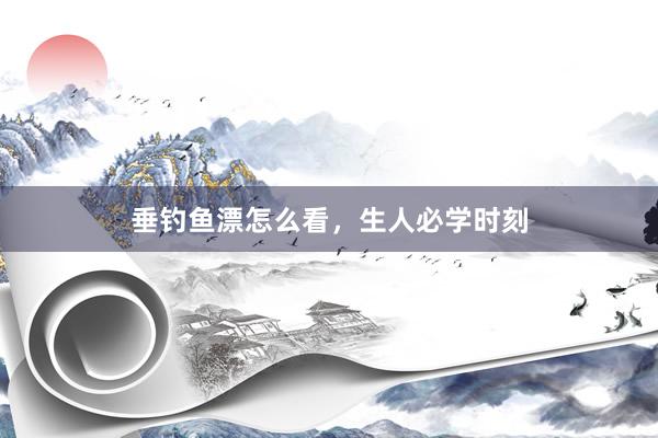 垂钓鱼漂怎么看，生人必学时刻